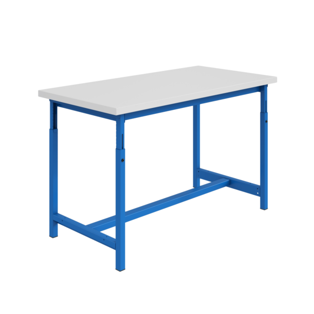 Ergonomic worktable PTH-model adjustable in height 300 kg Blue Ergonomic worktable PTH-model adjustable in height 300 kg Blue
