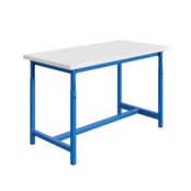 Ergonomiczny stół roboczy przemysłowy regulowany PTH 300 kg model Błękitny