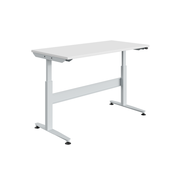 Ergonomiczny stół roboczy przemysłowy 140 kg Elektrycznie regulowany model REGULOG Jasnoszary Ergonomiczny stół roboczy przemysłowy 140 kg Elektrycznie regulowany model REGULOG Jasnoszary
