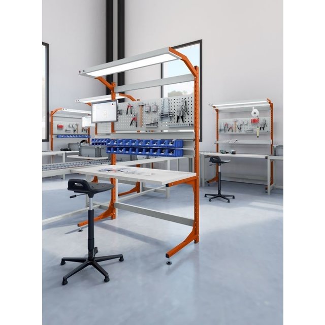 Ergonomiczny stół roboczy przemysłowy ECOLOG model 150 kg ‎Błękitny