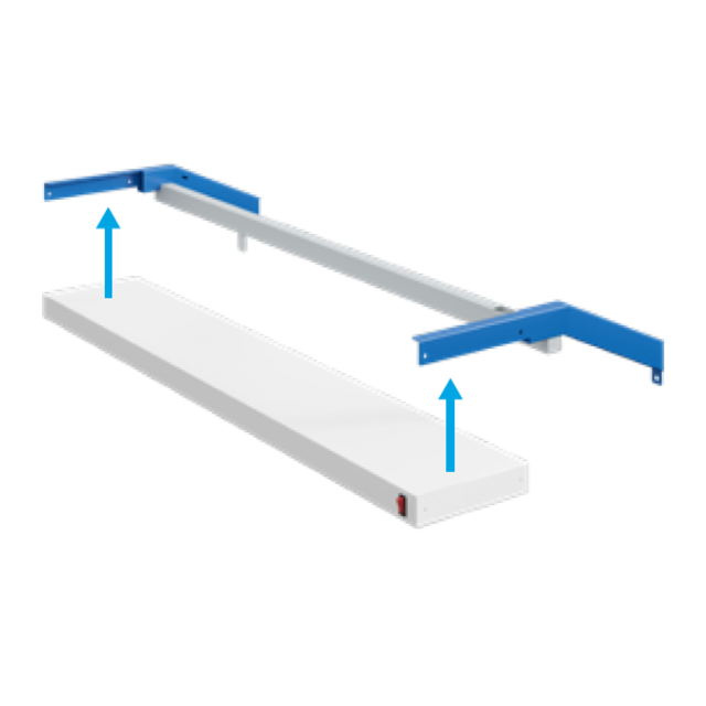 Ergonomic worktable ECOLOG model 150 kg Industrial blue