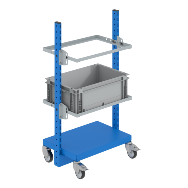 Workshop Trolley SPR 331 Storage Trolley for crates with 2 adjustable levels Workshop Trolley SPR 331 Storage Trolley for crates with 2 adjustable levels
