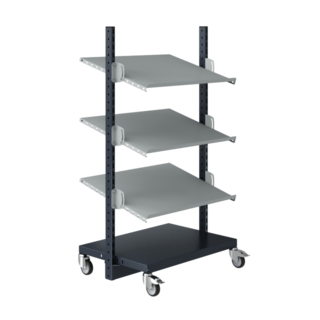 Workshop Trolley SPR 331 Storage Trolley for crates with adjustable levels