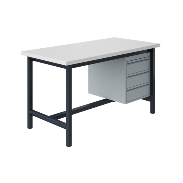 Ergonomiczny stół roboczy przemysłowy PTH 500 kg model Szary Antracyt