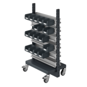 Workshop Trolley with rail for storage bins SPR 331 Storage Trolley