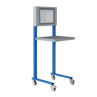 Open computerstand Industrial blue