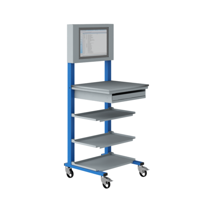 Open computerstand Industrial blue Open computerstand Industrial blue