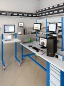 Open computerstand Industrial blue Open computerstand Industrial blue