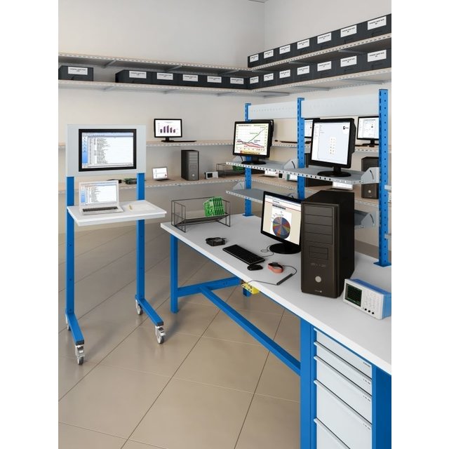 Open computerstand Industrial blue Open computerstand Industrial blue