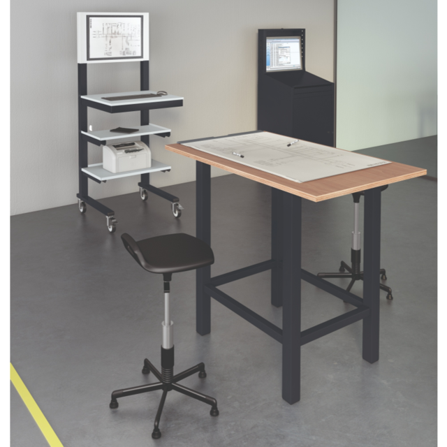Open computerstand Industrial blue Open computerstand Industrial blue