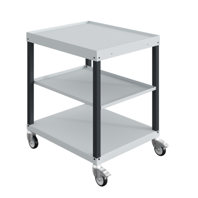 Workshop trolley CAR with 2 or 3 trays Industrial Blue