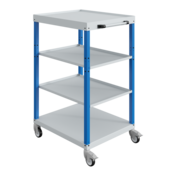 Workshop trolley CAR with 4 trays Industrial Blue Workshop trolley CAR with 4 trays Industrial Blue