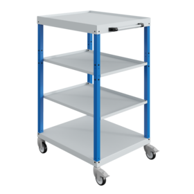 Workshop trolley CAR with trays 4 Industrial Blue
