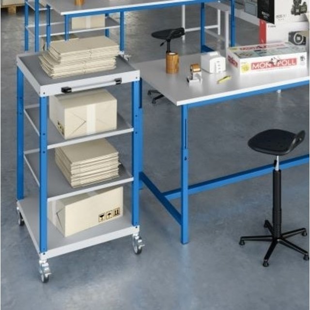 Workshop trolley CAR with trays 5 Blue Industrial Workshop trolley CAR with trays 5 Blue Industrial