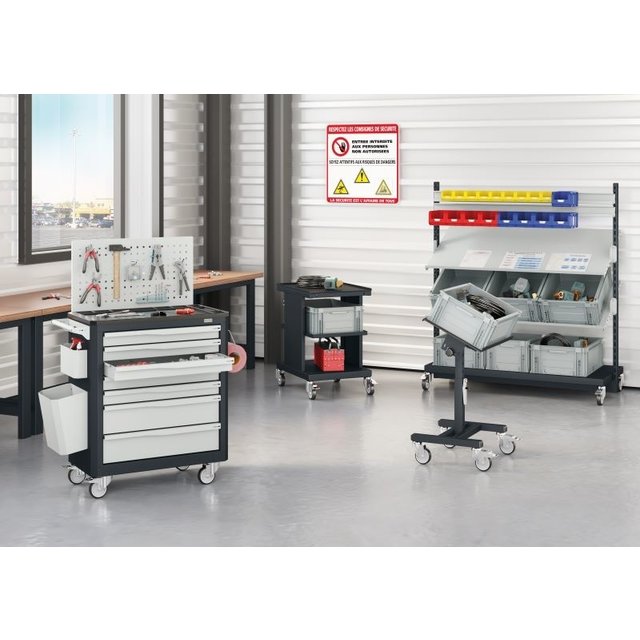 Worktrolley Warehouse Trolley SV with 2 or 3 levels Light Grey