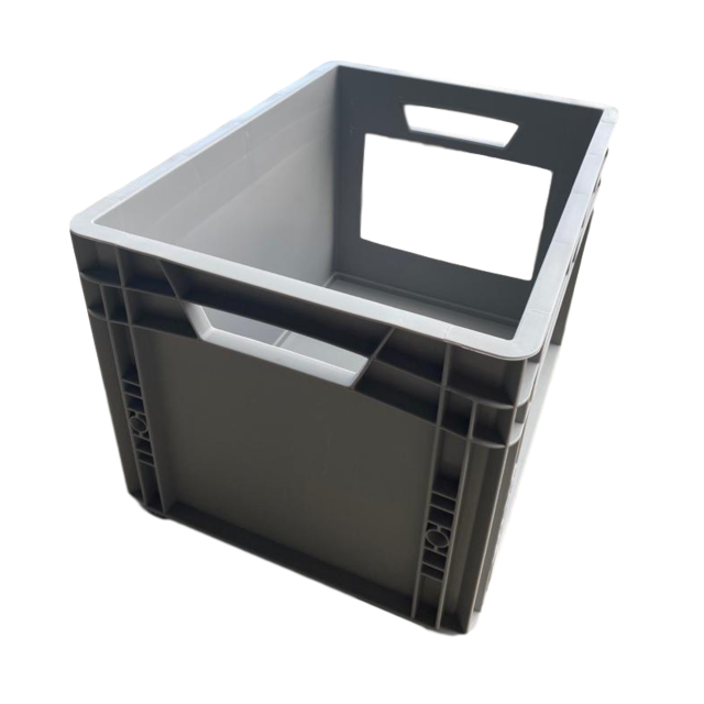 Skrzynka plastikowa EURO otwarte uchwyty i okno 60x40x27 cm Eurobox