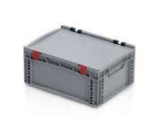 Eurobox Universal 40x30x18,5 cm with lid open handle Euro container KTL box Closed handle
