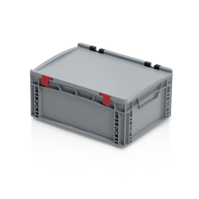 Skrzynka Plastikowa EURO 40x30x18.5 cm ze zintegrowaną pokrywą i zamkniętymi uchwytami Eurobox