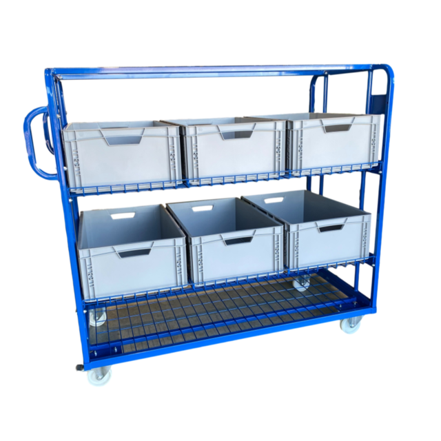 Mesh Trolley  Order Picking Mesh Shelf Trolley Rollcontainer for europbox e-commerce Mesh Trolley  Order Picking Mesh Shelf Trolley Rollcontainer for europbox e-commerce