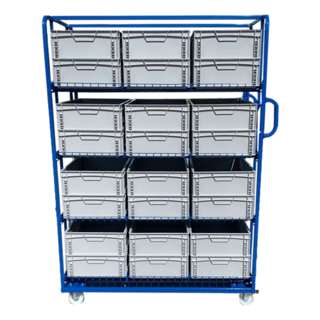 Order Picking Rollcontainer 130x65x190cm e-commerce container trolley