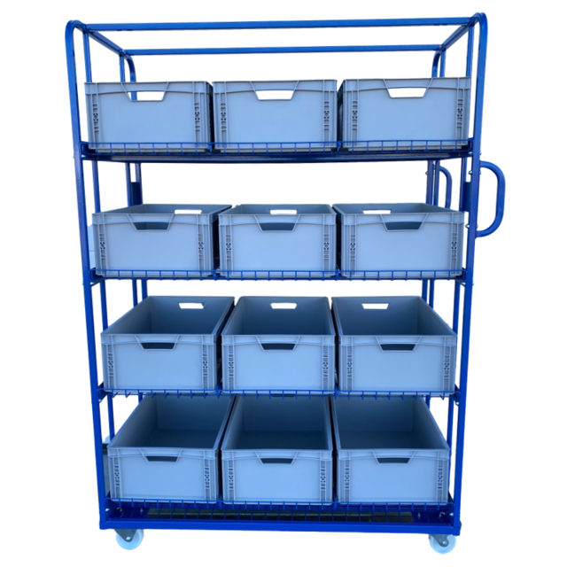 Order Picking Rollcontainer 130x65x190cm e-commerce container trolley