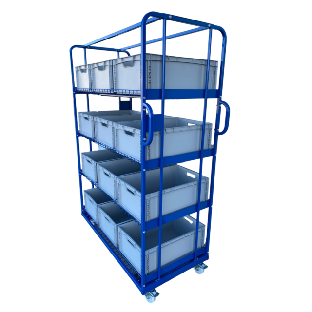 Order Picking Rollcontainer 130x65x190cm e-commerce container trolley