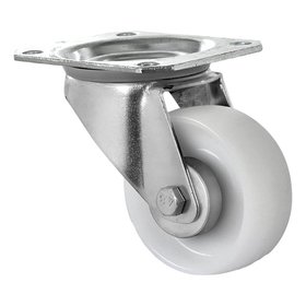 Swivel wheel 80mm 80kg Nylon Polypropylene white