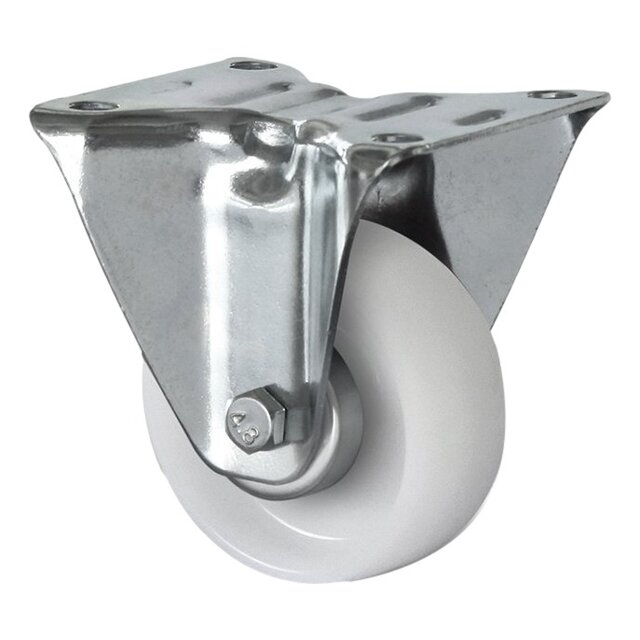 Fixed wheel Polyamide A white 125 mm diameter 200 kg load capacity