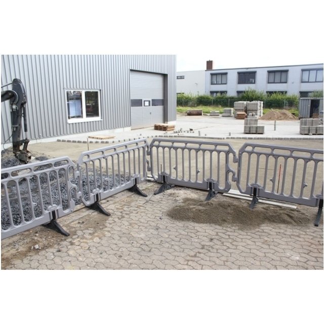 Barierka drogowa przenośna 2000 x 1000 mm Szara Lekka HDPE