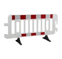 Barrier Fences plastic 2000 x 1000 mm White with reflector