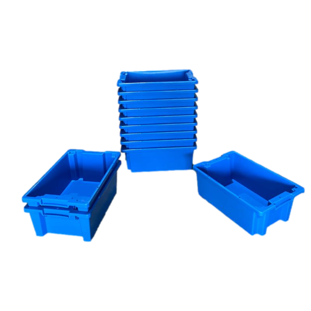 Plastic Stacking Crate 60x40x22cm  Blue Nestable