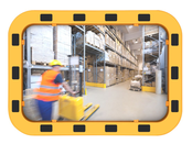EUvex Industrial Mirror Round/Rectangle Pro black/yellow frame