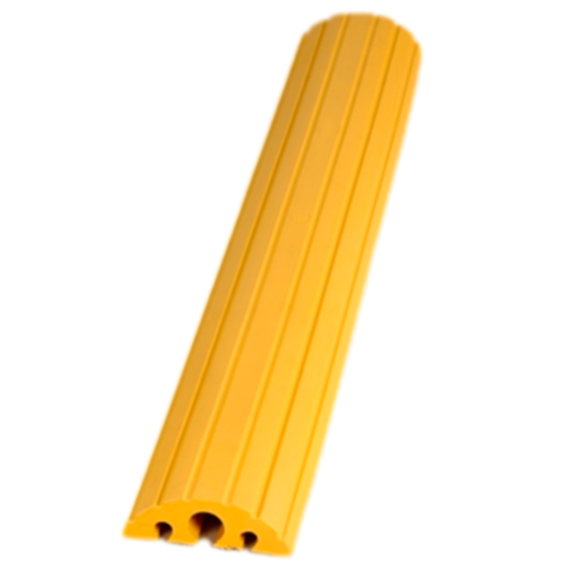 Próg kablowy Mostek PVC do 40 Ton Ø 40 mm ochrona kabli 3 kanałowy Żółty Próg kablowy Mostek PVC do 40 Ton Ø 40 mm ochrona kabli 3 kanałowy Żółty