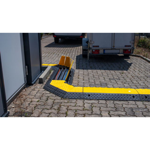 Próg kablowy Ochraniacze na progi i kable Mostek 5 kanałowy Ø 35 mm ochrona kabla Próg kablowy Ochraniacze na progi i kable Mostek 5 kanałowy Ø 35 mm ochrona kabla