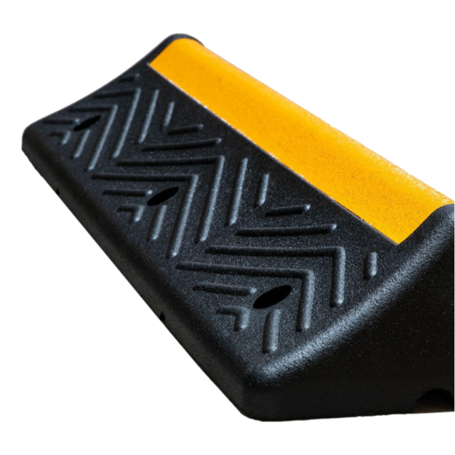 Heavy duty wheel stop from hard rubber