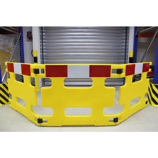 Quick Plastic Barrier Fences 3 pieces 3 meters Yellow