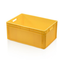 Skrzynka Plastikowa EURO 60x40x27 cm Żółta z otwartymi uchwytami Eurobox