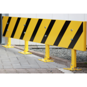 Guardrail safety protection with adjustable height 2400mm Yellopw/black