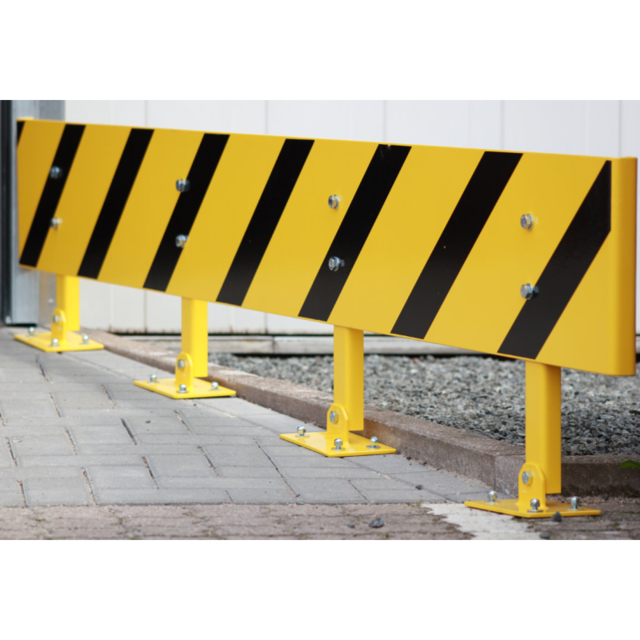 Guardrail safety protection with adjustable height 2400mm Yellopw/black