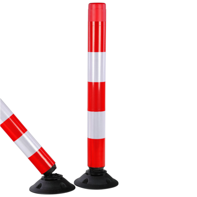 Słupek Flexi Elastyczny słupek czerwono biały 750 mm odchylany do tyłu 360°