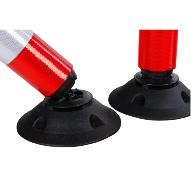 Flexible pole red/white height 750mm swing back 360°