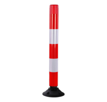 Flexible pole red/white height 1000mm swing back 360°