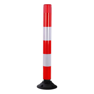 Słupek Flexi 1000 mm Elastyczny słupek odchylany do tyłu Czerwono Biały