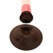 Flexible pole red/white height 1000mm swing back 360°