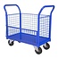 SalesBridges Trolley with mesh wall with folding window 80x60cm 300kg RAL5010