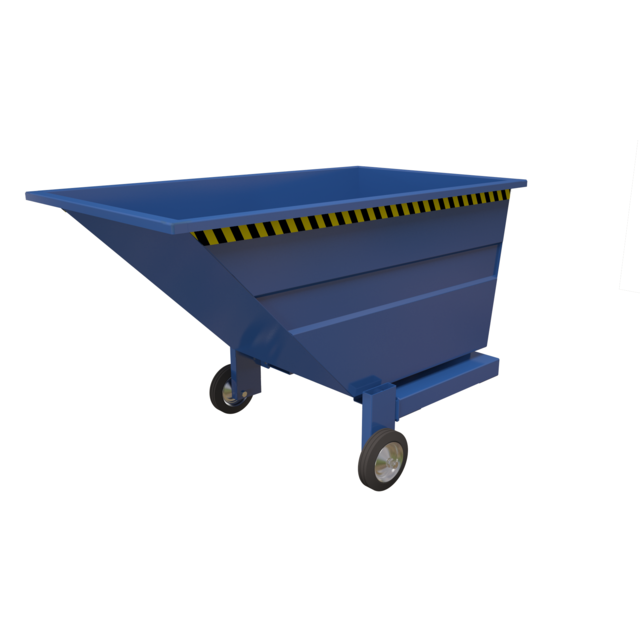 Kontener samowyładowczy manualny na kółkach 250L Model CW