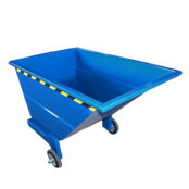 Kontener samowyładowczy manualny na kółkach 600L Model CW Kontener samowyładowczy manualny na kółkach 600L Model CW