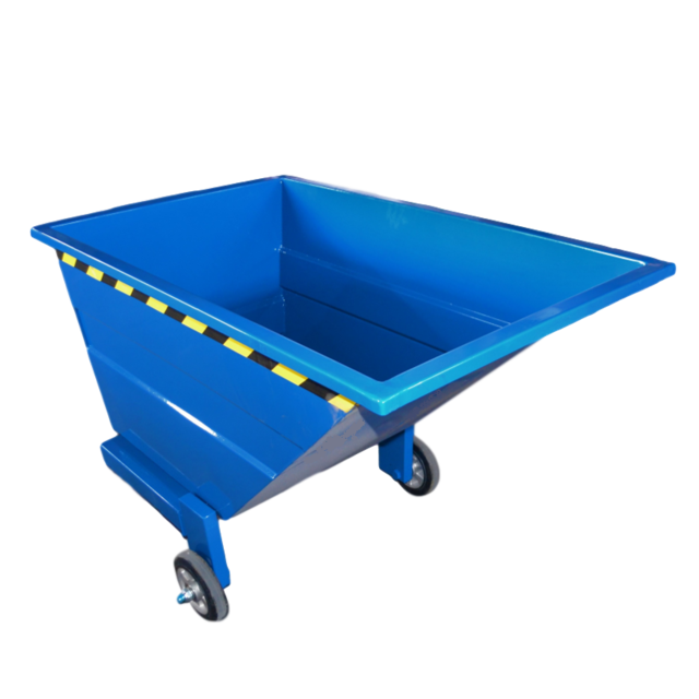 Kontener samowyładowczy manualny na kółkach 600L Model CW Kontener samowyładowczy manualny na kółkach 600L Model CW