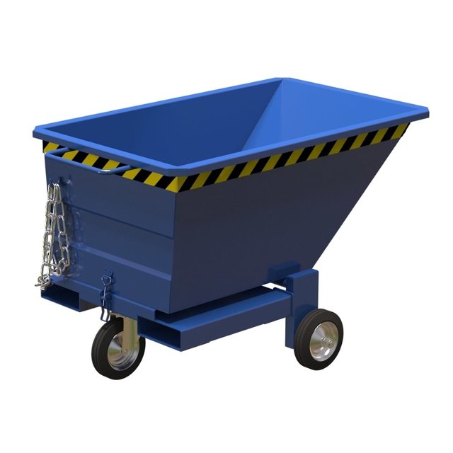 Kontener samowyładowczy manualny na kółkach 600L Model CW Kontener samowyładowczy manualny na kółkach 600L Model CW
