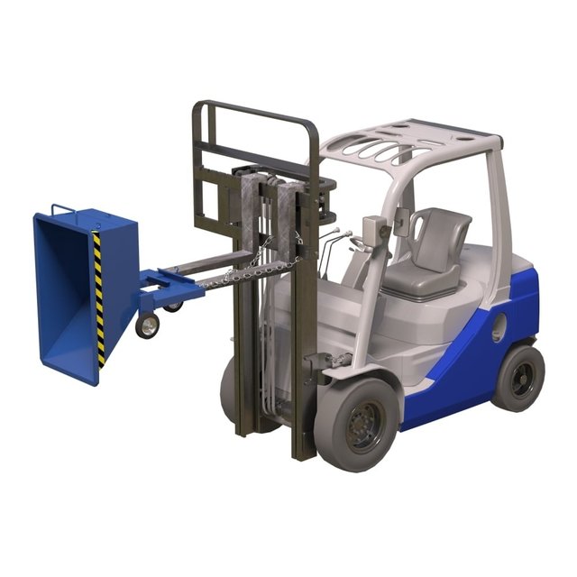 Kontener samowyładowczy manualny na kółkach 600L Model CW Kontener samowyładowczy manualny na kółkach 600L Model CW